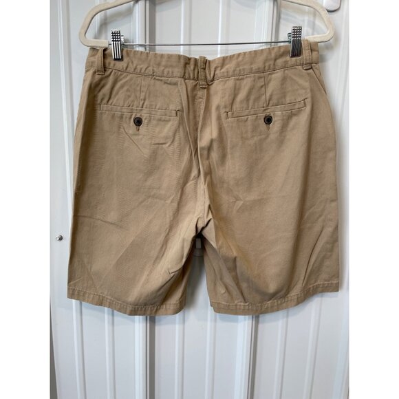 JCP Mens Shorts Size 34 Chino Tan Khaki Cotton Flat Front Pockets Preppy Golf - Picture 2 of 7